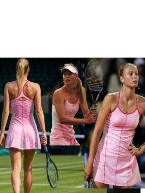 Nwt Nike Maria Sharapova Tennis Dress w/ Bra Pleated Skirt Pink White S Small